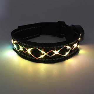 LED broderet reb armbånd - Multifarvet lys